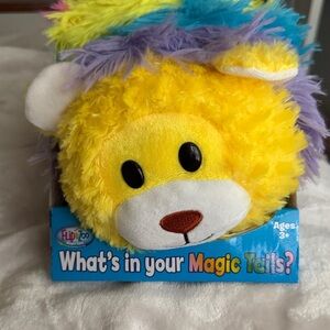 HipZoo Magic Tails Plush - Yellow with Multicolor Tail
